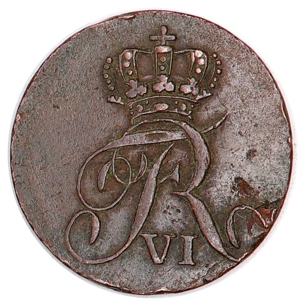 Hovedbilde Frederik VI, 1 skilling 1809, kv. 1/1+