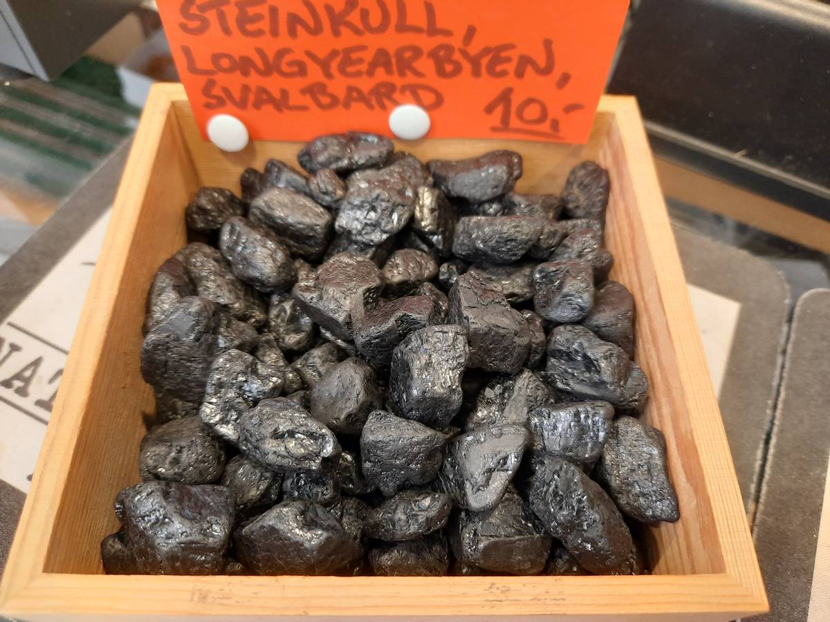 Steinkull fra gruve #7, Longyearbyen, Svalbard