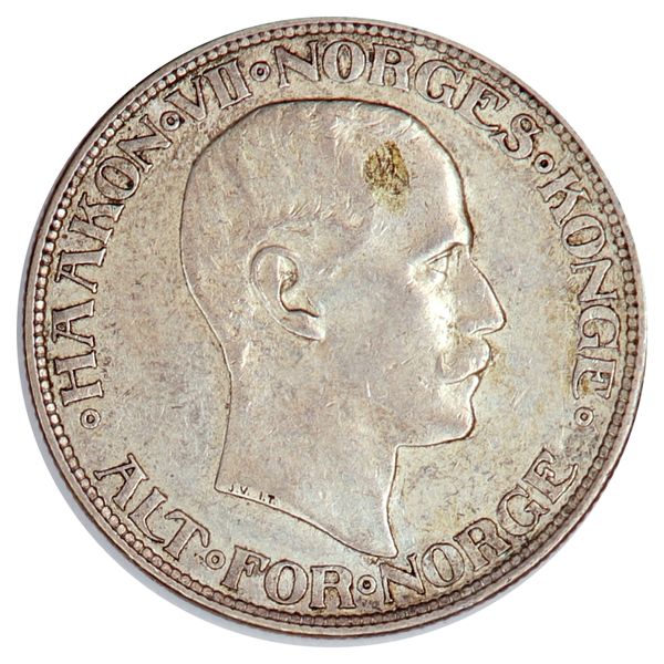 Hovedbilde 2 kroner 1915, kv. 1+