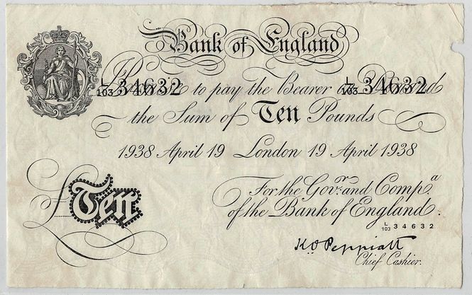 Hovedbilde WW2-forfalskning, 10 pounds 