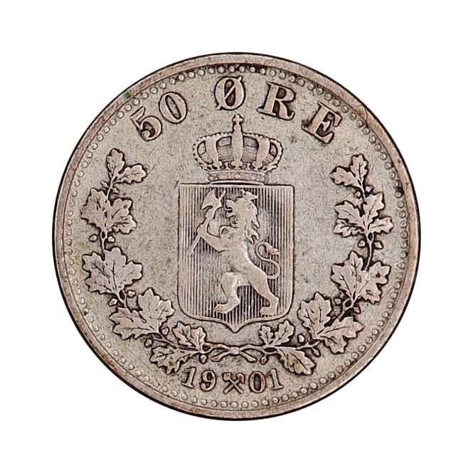 Hovedbilde 50 øre 1901, kv. 1