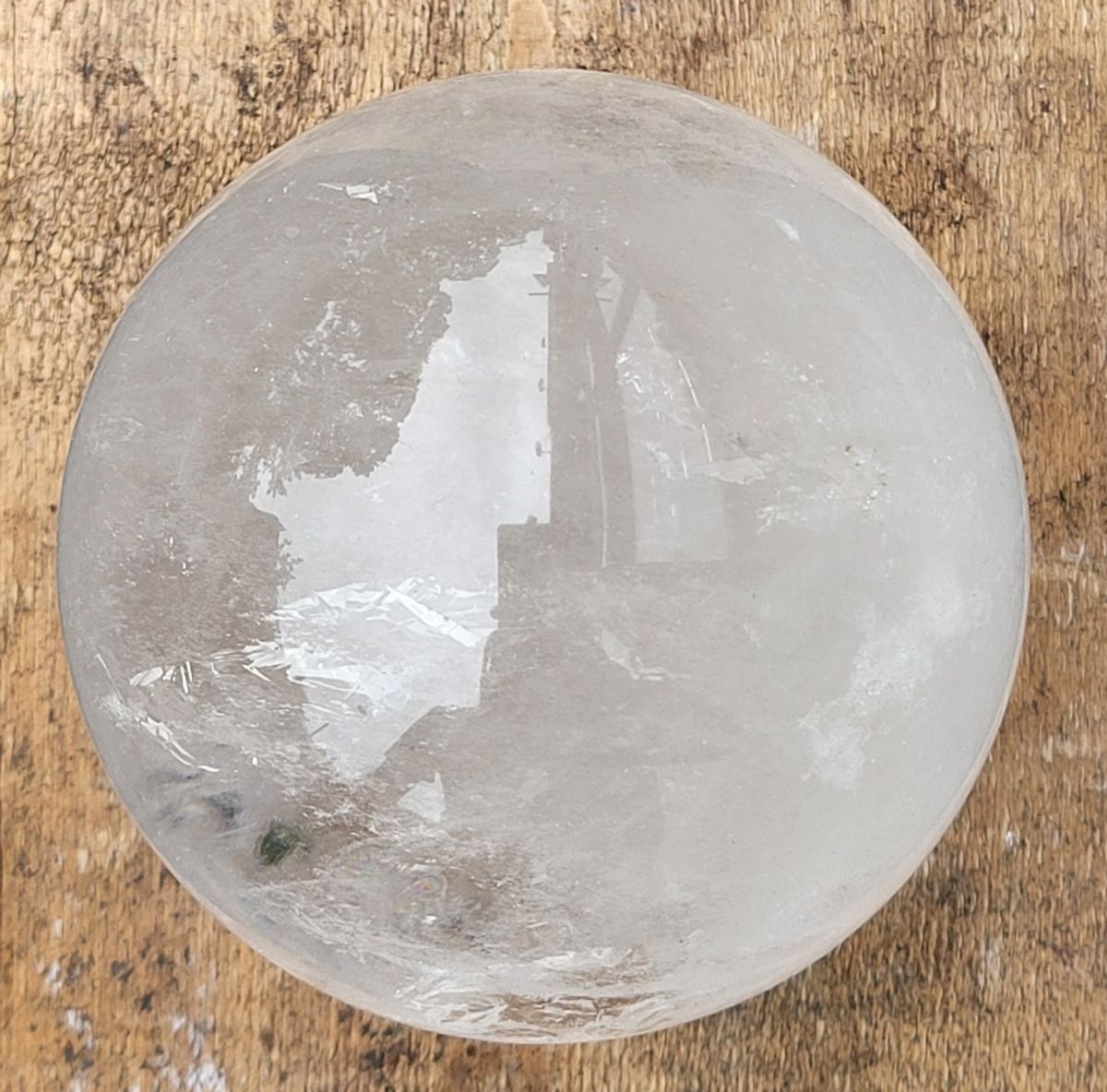 Bergkrystall, kule, stor, 10 cm