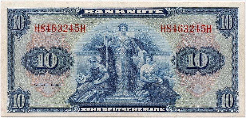 Tyskland, 10 mark 1948