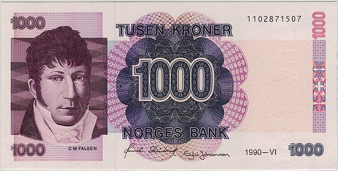 Hovedbilde 1000 kroner 1990, kv. 0/01-01
