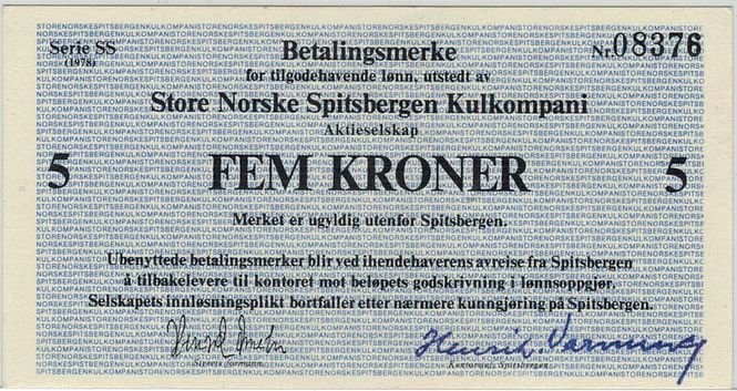 Hovedbilde Svalbard, 5 kroner 1978