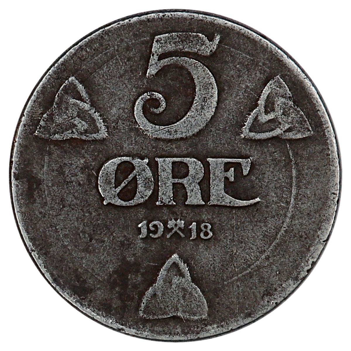 5 øre 1918, jern