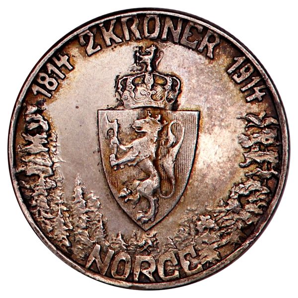 Hovedbilde 2 kroner 1914, Mor Norge, kv. 1+/01