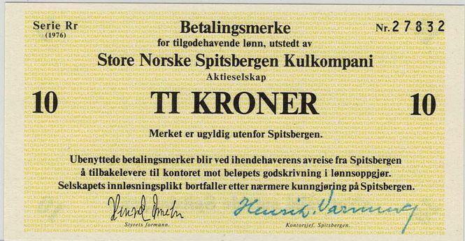 Hovedbilde Svalbard, 10 kroner 1976