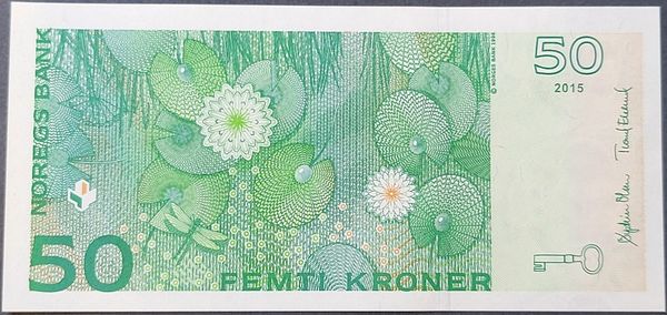 Hovedbilde 50 kroner 2015, usirkulert