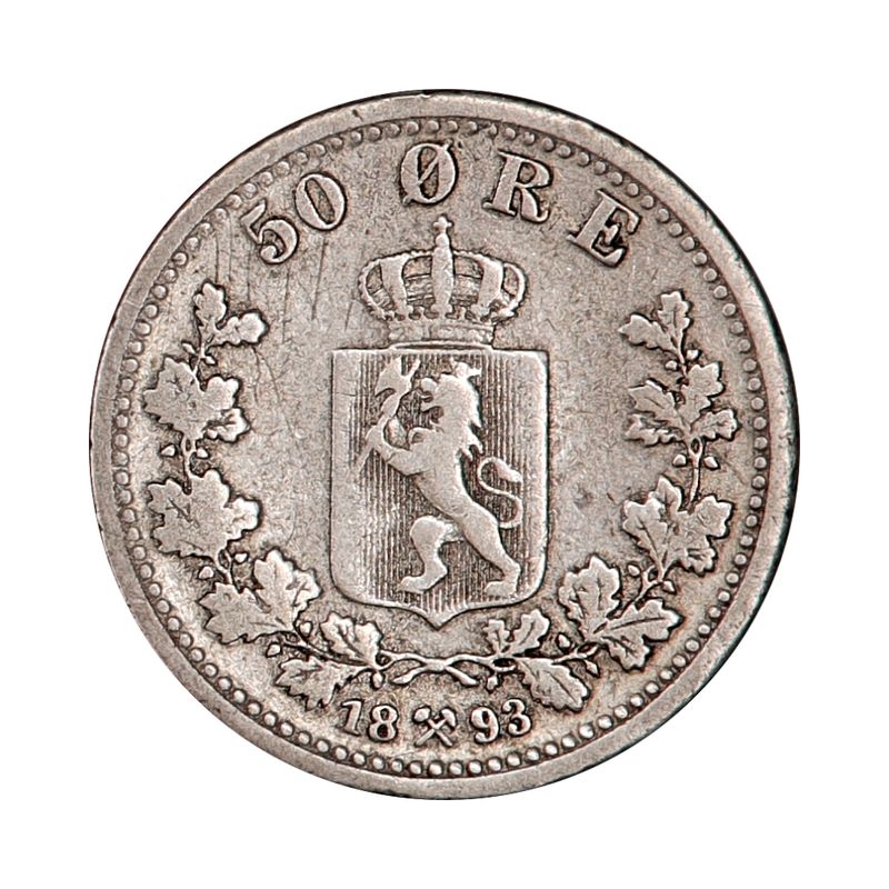 50 øre 1893, kv. 1/1-