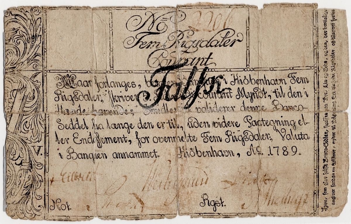 Danmark-Norge, falsk, 5 riksdaler 1789