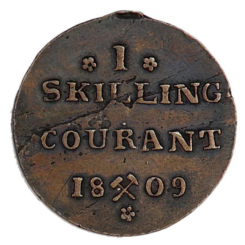 Frederik VI, 1 skilling 1809, kv. 1+
