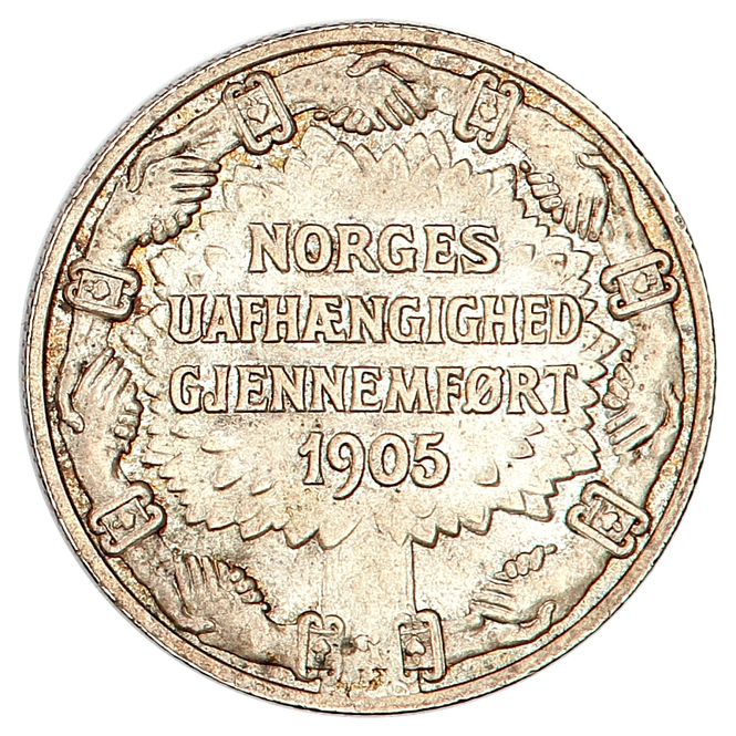 Hovedbilde 2 kroner 1906, Unionsoppløsningen, usirkulert