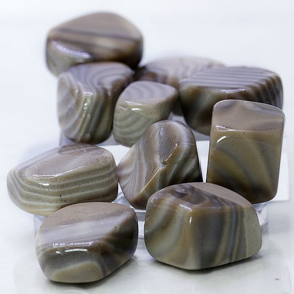 Hovedbilde Stripete flint, tromlet