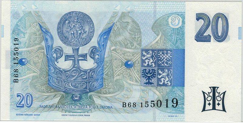 Tsjekkia. 20 korun 1994