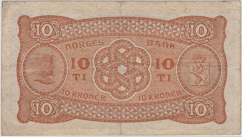 10 kroner 1943 D, kv. 1