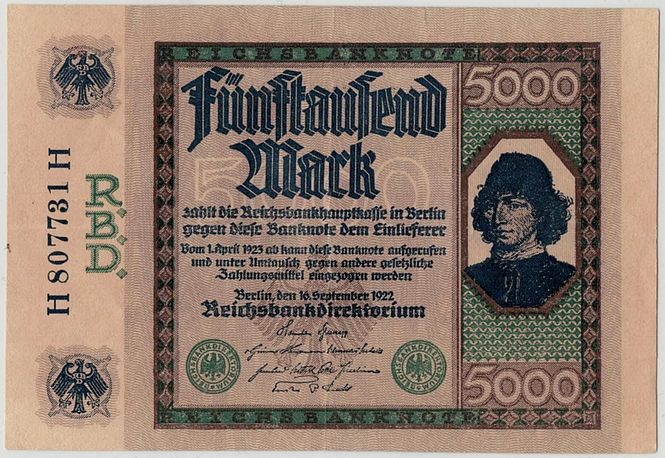 Hovedbilde Tyskland, 5000 mark 1922, Spinelli