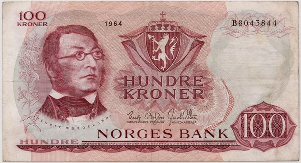 Hovedbilde Norge, 100 kroner 1964