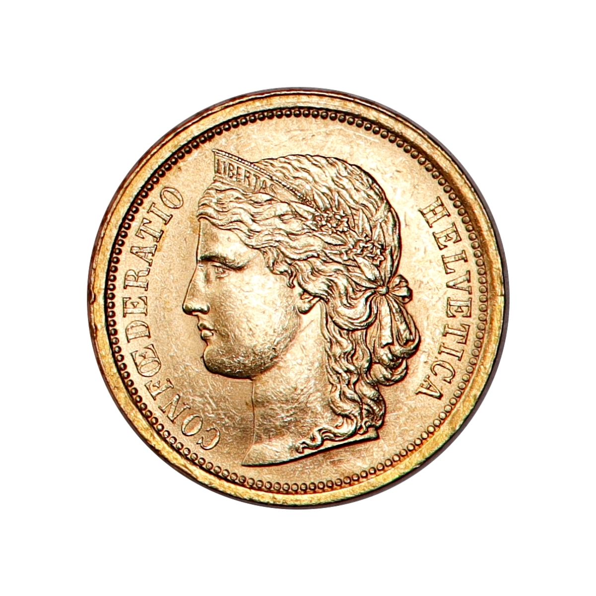 SPOT +10, Sveits, 20 francs 1886